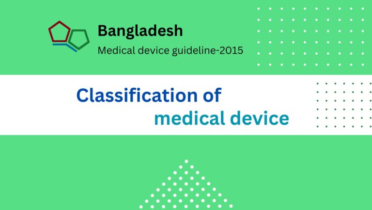 Classification-Medical device-Bangladesh