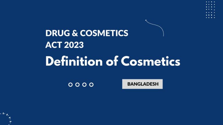 Cosmetics under DGDA, Bangladesh