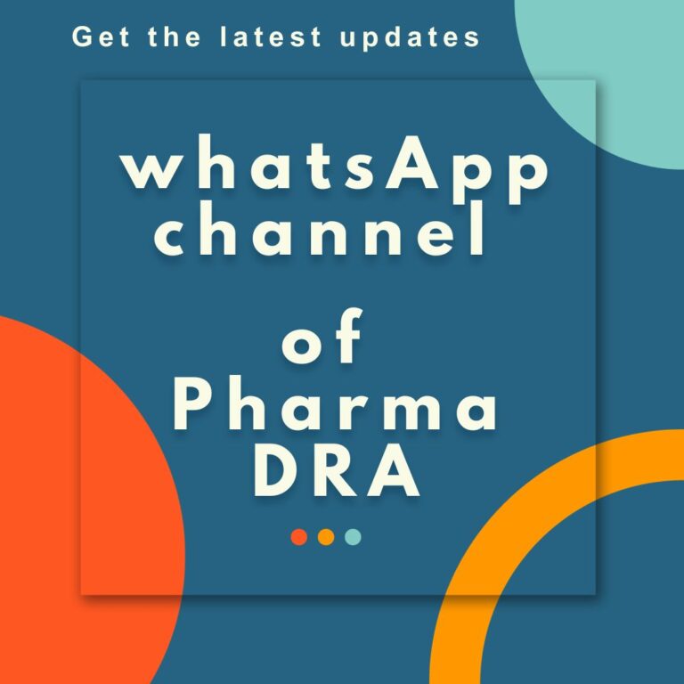 WhatsApp Channel of Pharma DRA